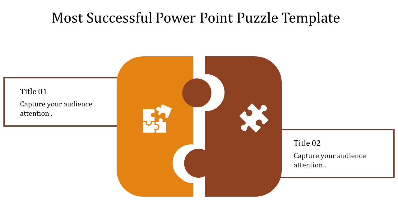 Editable PowerPoint puzzle template and Google slides With Two Nodes